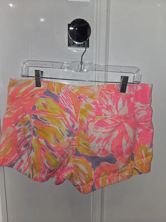 Lilly Pulitzer Neon Pink Tropical High-Waist Shorts - Picture 2 of 3